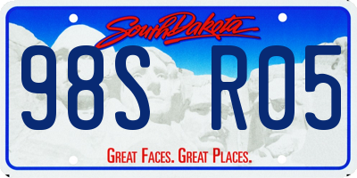 SD license plate 98SR05