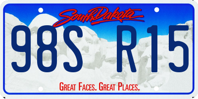 SD license plate 98SR15