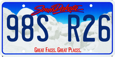 SD license plate 98SR26