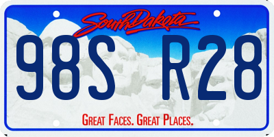 SD license plate 98SR28