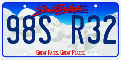 SD license plate 98SR32