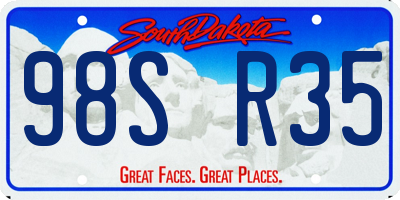SD license plate 98SR35
