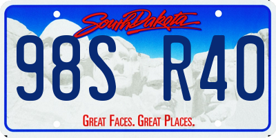 SD license plate 98SR40