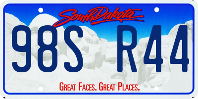 SD license plate 98SR44