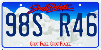 SD license plate 98SR46