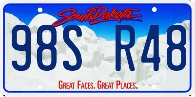 SD license plate 98SR48