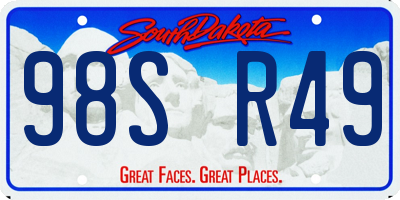 SD license plate 98SR49