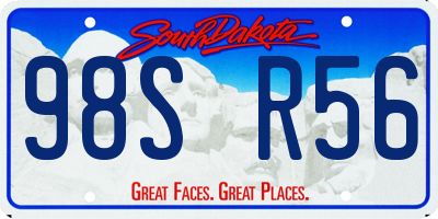 SD license plate 98SR56