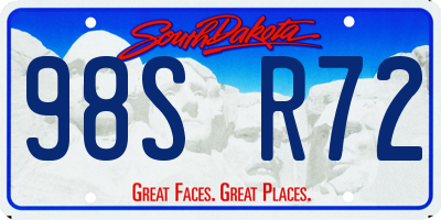 SD license plate 98SR72