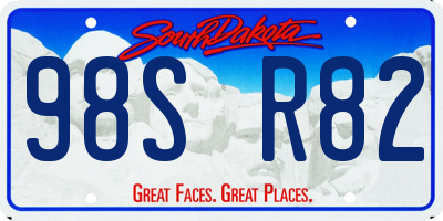 SD license plate 98SR82