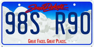 SD license plate 98SR90