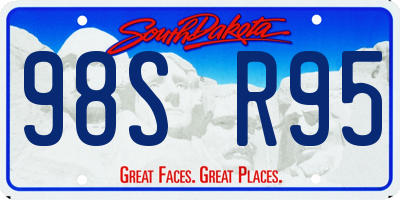 SD license plate 98SR95