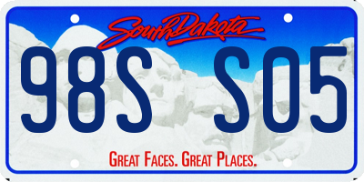 SD license plate 98SS05