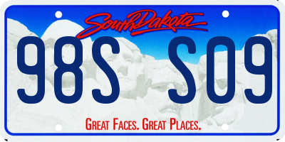 SD license plate 98SS09