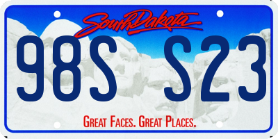 SD license plate 98SS23