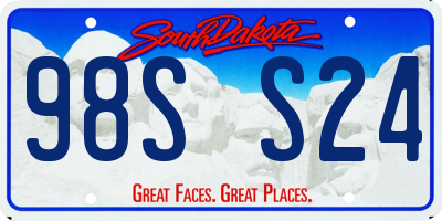 SD license plate 98SS24