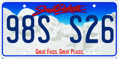 SD license plate 98SS26