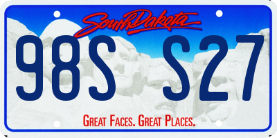 SD license plate 98SS27
