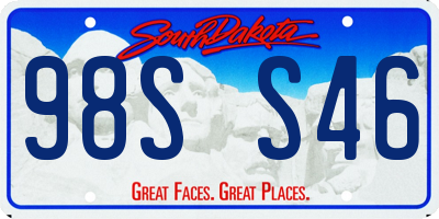 SD license plate 98SS46