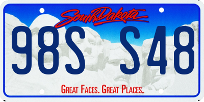 SD license plate 98SS48
