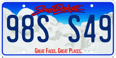SD license plate 98SS49