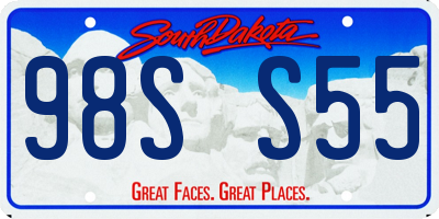 SD license plate 98SS55