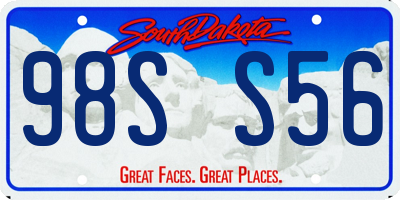 SD license plate 98SS56