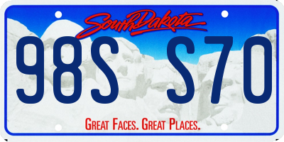 SD license plate 98SS70