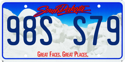 SD license plate 98SS79