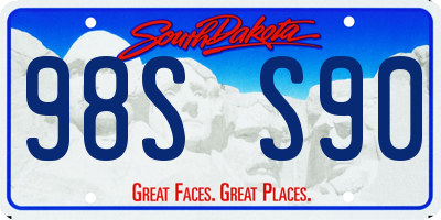 SD license plate 98SS90