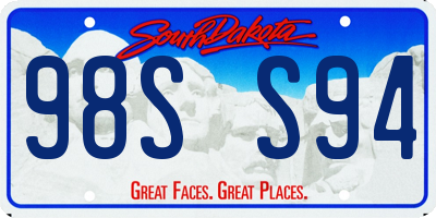 SD license plate 98SS94