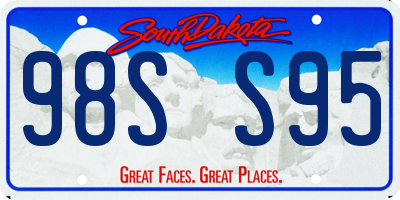 SD license plate 98SS95