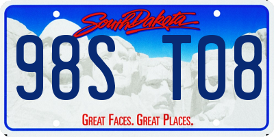 SD license plate 98ST08