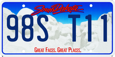 SD license plate 98ST11