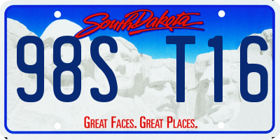 SD license plate 98ST16