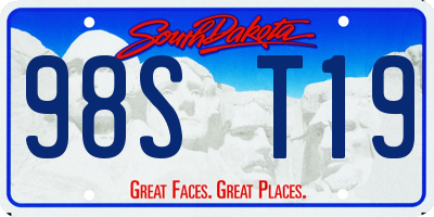 SD license plate 98ST19
