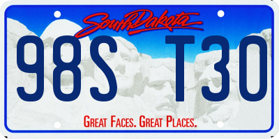 SD license plate 98ST30