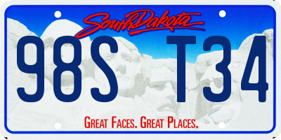 SD license plate 98ST34