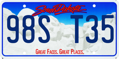 SD license plate 98ST35
