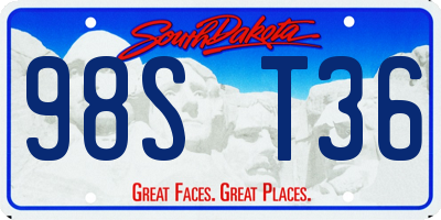 SD license plate 98ST36