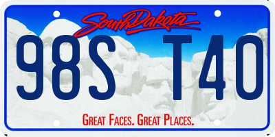 SD license plate 98ST40