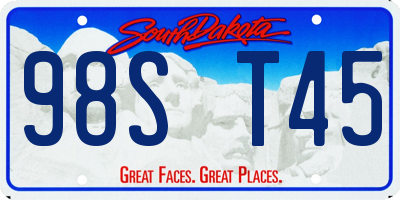 SD license plate 98ST45