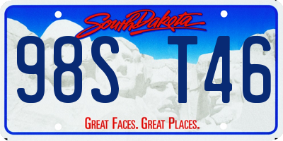 SD license plate 98ST46