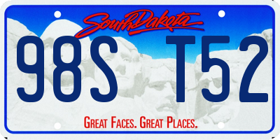 SD license plate 98ST52