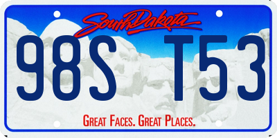 SD license plate 98ST53