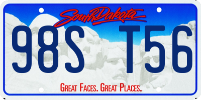 SD license plate 98ST56