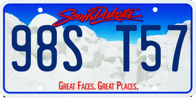 SD license plate 98ST57
