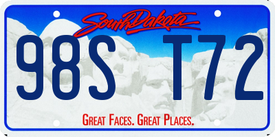 SD license plate 98ST72