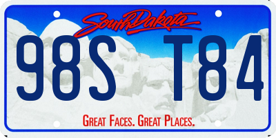SD license plate 98ST84