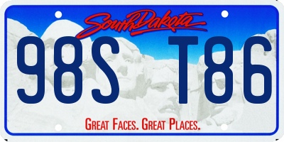SD license plate 98ST86